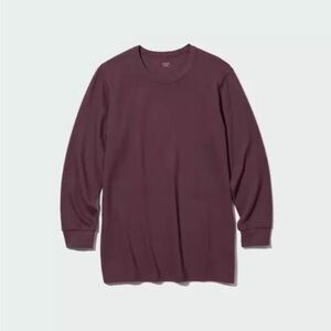 Uniqlo Men Heat Tech Waffle Thermal Winter long sleeve Present Warm Shirt